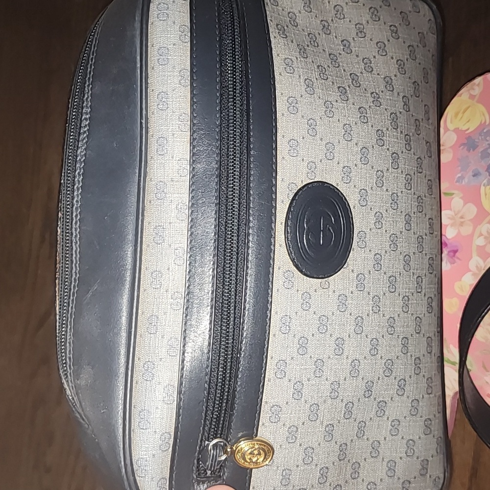 Gucci Blue and Gray Crossbody Bag